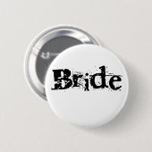 Bride zwarte tekst ronde button 5,7 cm (Voorkant /achterkant)