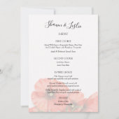 Bridebloem Bruiloftsreceptie Menu Kaart (Voorkant)