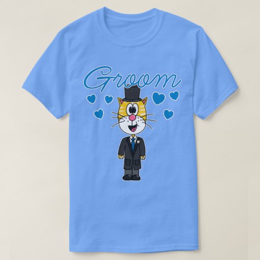Bridegroom Cat Wedding Groom Bachelor Party Engage T-shirt (Design voorkant)