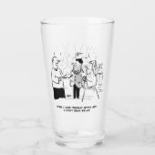 Bridegroom Fun Weddenschap Cartoons op een biertje Glas (Achterkant)