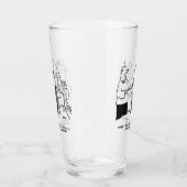 Bridegroom Fun Weddenschap Cartoons op een biertje Glas (Links)