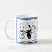 Bridegroom vraagt of hij een afkoelingsperiode kri koffiemok (Links)