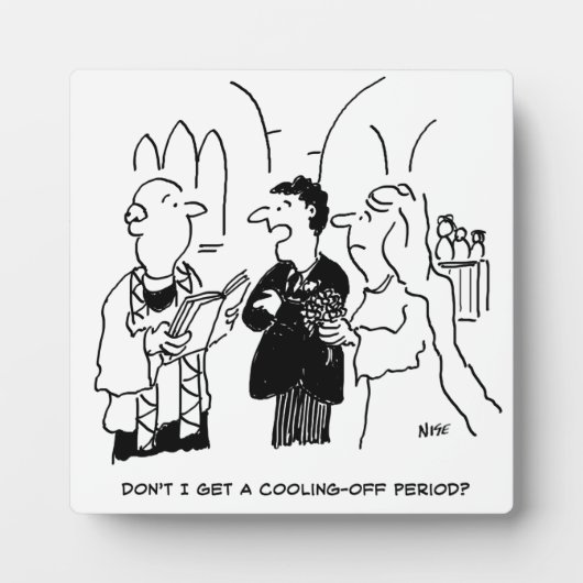 Bridegroom wil een afkoelingsperiode fotoplaat (Voorkant)