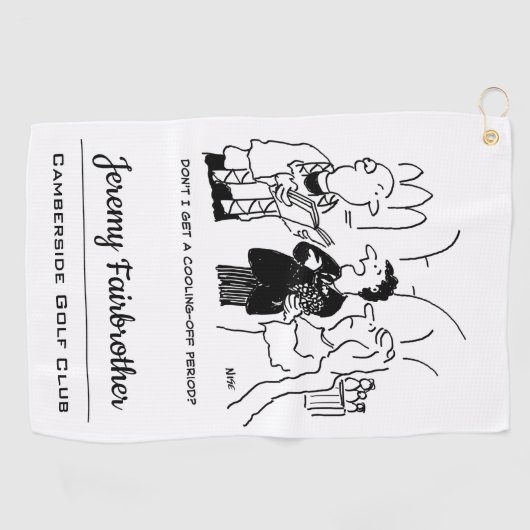 Bridegroom wil een afkoelingsperiode golfhanddoek (Horizontaal)