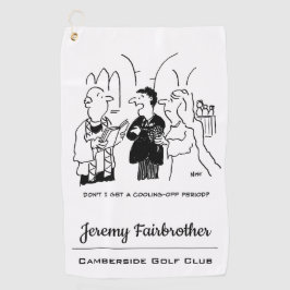 Bridegroom wil een afkoelingsperiode golfhanddoek