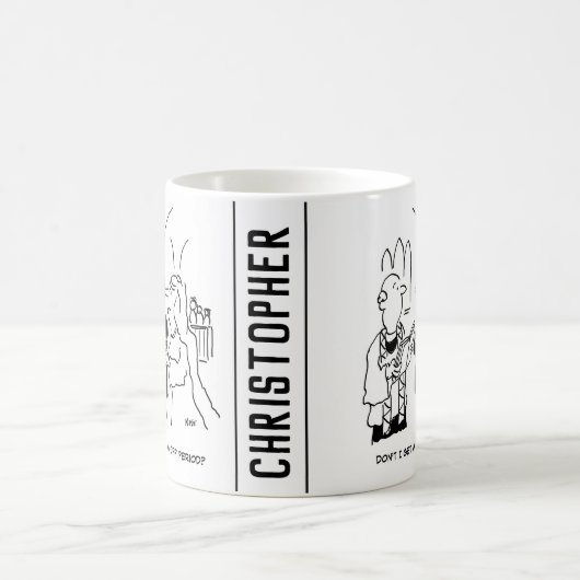 Bridegroom wil een afkoelingsperiode koffiemok (Center)