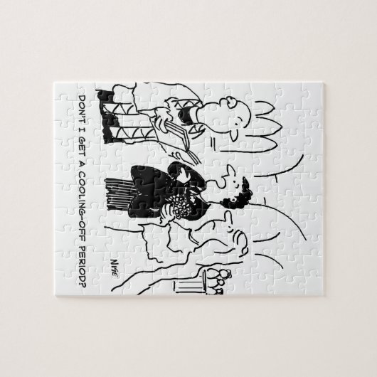 Bridegroom wil een afkoelingsperiode legpuzzel (Horizontaal)