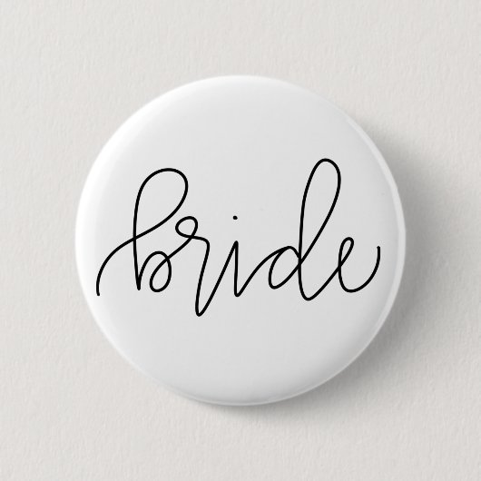 Bridekalligrafie 2¼-inch ronde Button (Voorkant)