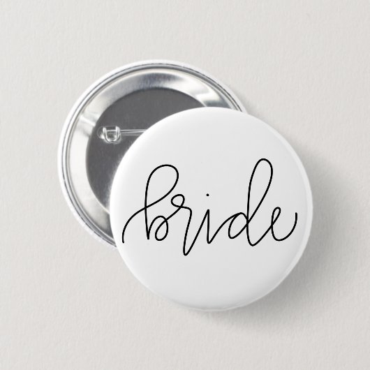 Bridekalligrafie 2¼-inch ronde Button (Voorkant /achterkant)