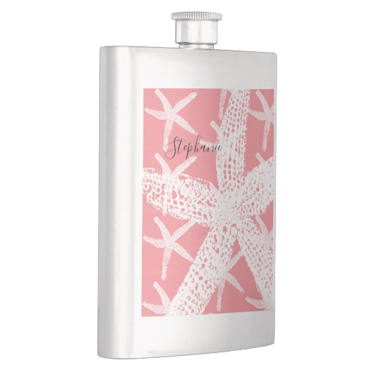 Bridemaid Gift Favor Starfish Pattern Salmon Pink Flacon (Rechts)