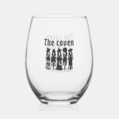 bridemaids coven bachelorette party wijnglas zonder voet (Achterkant)