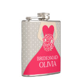 Bridemodale rode jurk, heupkolf genaamd heupfles (Rechts)