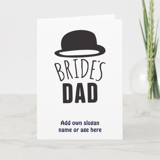  briden vader van de Bedankt van de Bride Kaart (Voorkant)