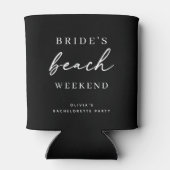 Brides Beach Weekend | Coastal Black Bachelorette Blikjeskoeler (Achterkant)