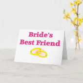 Bride's beste vriend kaart (Gele Bloem)