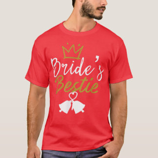 BRIDE'S BESTIE MAID OF HONOR WEDDING CELEBRATION M T-SHIRT