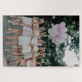 Bride's Besties Wedding Bridesmaids DY Foto toevoe Legpuzzel (Horizontaal)