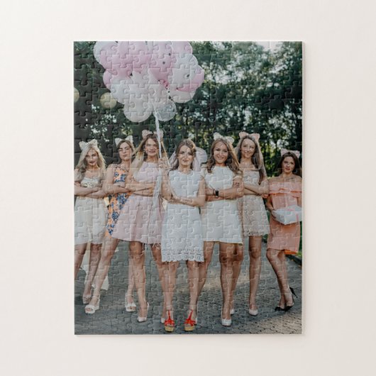 Bride's Besties Wedding Bridesmaids DY Foto toevoe Legpuzzel (Verticaal)