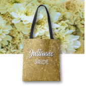 Bride's Bling! Custom cute Wedding party Tote Bag