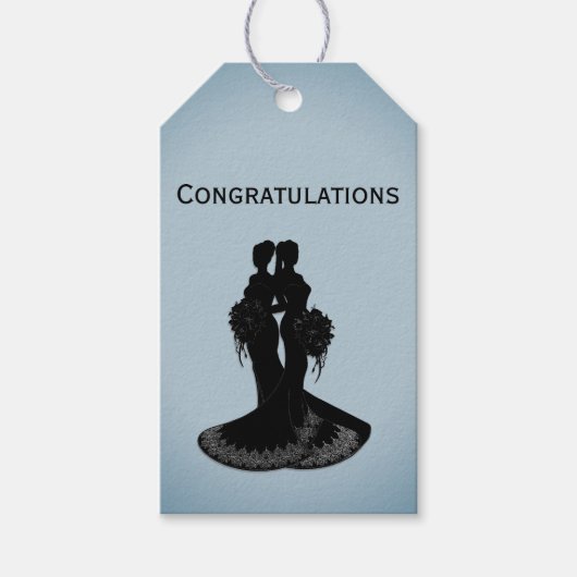 Brides Blue Wedding Cadeaulabel (Voorkant)