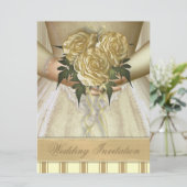 Brides Bouquet (ivoor) Wedding - Overmaats Kaart (Staand voorkant)