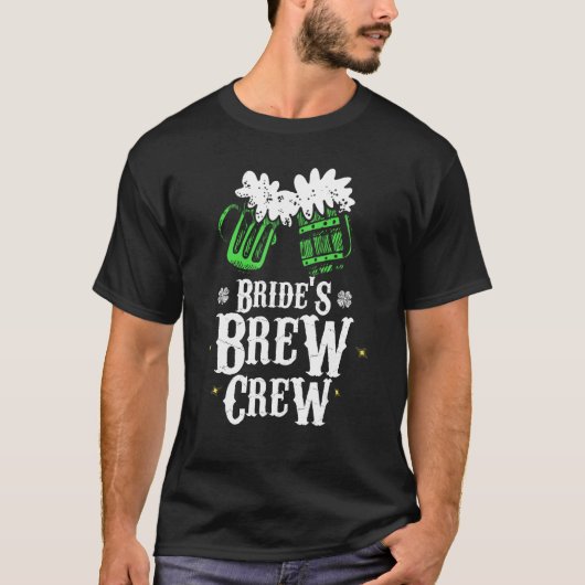 Bride's Brew Crew St Patricks Day Bachelorette Par T-shirt (Voorkant)