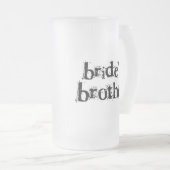 Bride's Brother Black Text Matglas Bierpul (Voorkant rechts)
