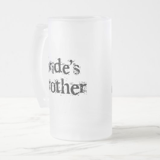 Bride's Brother Black Text Matglas Bierpul (Voorkant links)