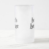 Bride's Brother Black Text Matglas Bierpul (Center)