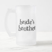 Bride's Brother Black Text Matglas Bierpul (Links)