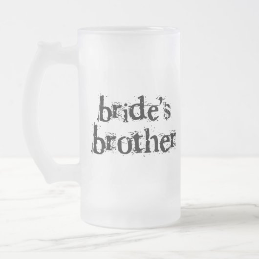 Bride's Brother Black Text Matglas Bierpul (Links)