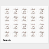 Bride's Brother Classy Browns Ronde Sticker (Vel)
