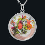 Bride's bruiloft Bouquet Voeg je foto-oft toe Sterling Zilver Ketting<br><div class="desc">Pas dit ontwerp vandaag aan! Dit cadeau is perfect voor expressie bij de speciale gelegenheid. Kijk eens naar onze winkel,  voor al onze coole design.</div>
