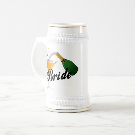 Brides Champagne Toast Bierpul (Voorkant links)