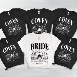 Bride's Coven Witchy Bachelorette Party Custom Tri-Blend Shirt<br><div class="desc">Laat de magie los met ons "Bride's Coven Witchy Bachelorette Party" Custom Tri-Blend Shirt. Perfect voor een Halloween-themafeest, dit shirt brengt een speelse, mystieke sfeer naar uw vrijgezellenfeest. Met een grillig "The Bride and The Coven" -ontwerp is het een ideale keuze voor de bruid die van alle hemelse en hekserige...</div>