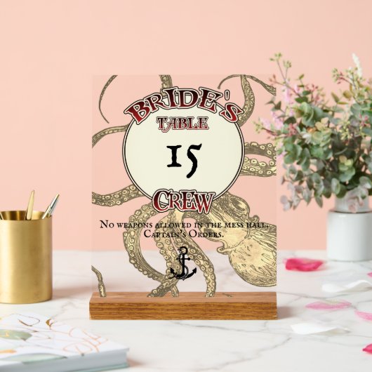 Bride's Crew  Acryl Bord (Huwelijk)