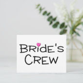 Brides Crew Briefkaart (Staand voorkant)