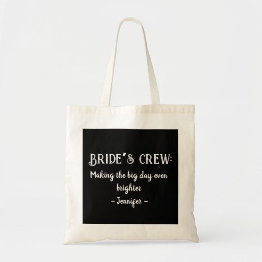 Bride's Crew: De grote dag nog lichter maken Tote Bag (Voorkant)