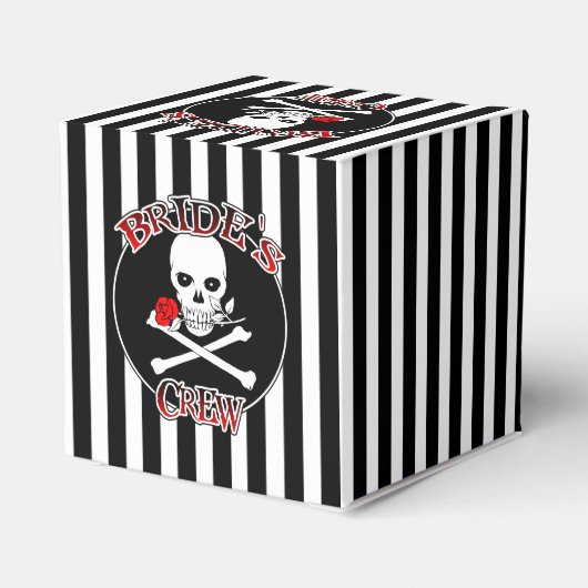 Bride's Crew Favor Box Bedankdoosjes (Achterkant)