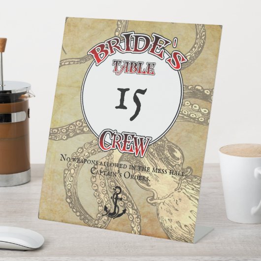 Bride's Crew Reclamebord Met Voetstuk (Insitu)