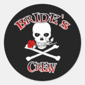 Bride's Crew Ronde Sticker (Voorkant)