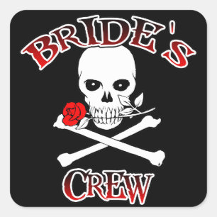 Bride's Crew Vierkante Sticker
