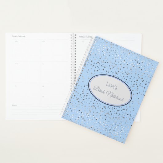 Brides Custom Wedding Planner Notitieboek-Aqua Blu (Display)