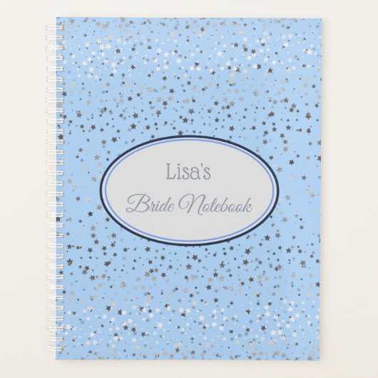 Brides Custom Wedding Planner Notitieboek-Aqua Blu (Voorkant)