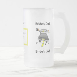 Bride's Dad Glass Beer Mok Sjabloon