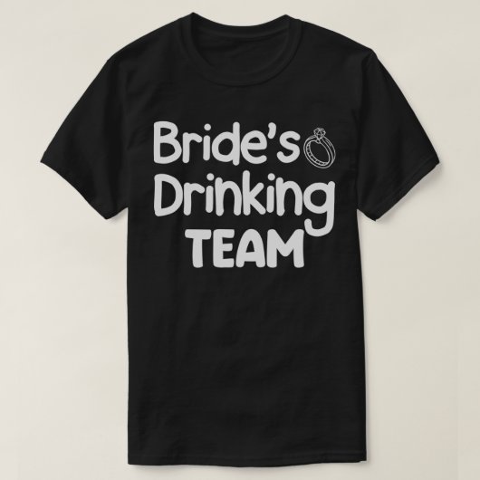 Brides Drink team Funny Bachelorette Party T-shirt (Design voorkant)