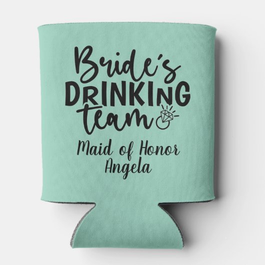 Bride's Drink Team Party Crew Statement Graphic Blikjeskoeler (Achterkant)