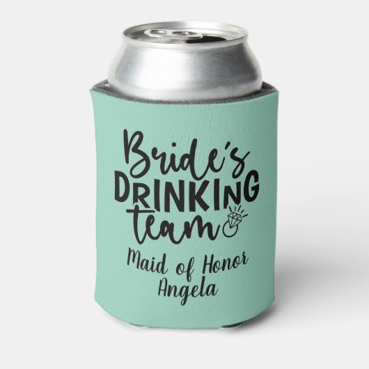 Bride's Drink Team Party Crew Statement Graphic Blikjeskoeler (Blikje Achterkant)