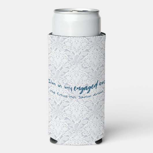Bride's Engaged Era Future Mrs Seltzer Blikjeskoeler (Seltzer Voorkant)