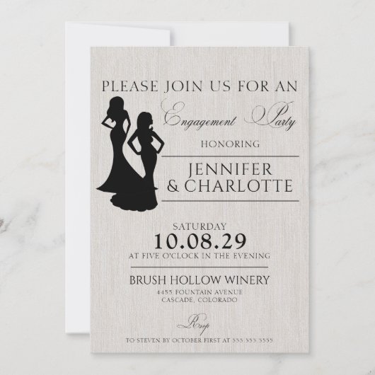 Brides Engagement Party Kaart (Voorkant)